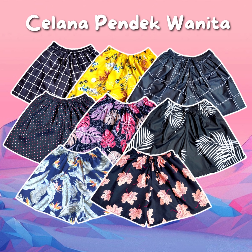 CELANA PENDEK WANITA PILIH MOTIF // Hot Pants Wanita | Celana Tidur Santai Wanita | Boxer Wanita | Celana Cewek