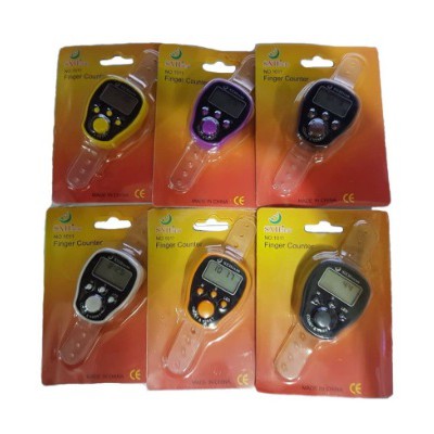 Tasbih Digital Elektronik LED dan Jam Hand Finger Counter 5 Digit  Alat Hitung