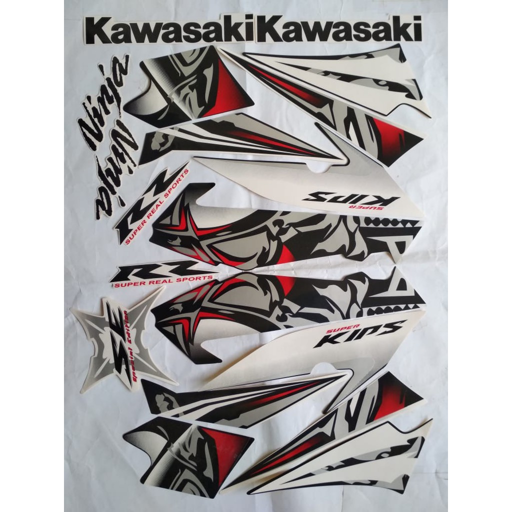 stiker striping kawasaki ninja rr se 2013 putih