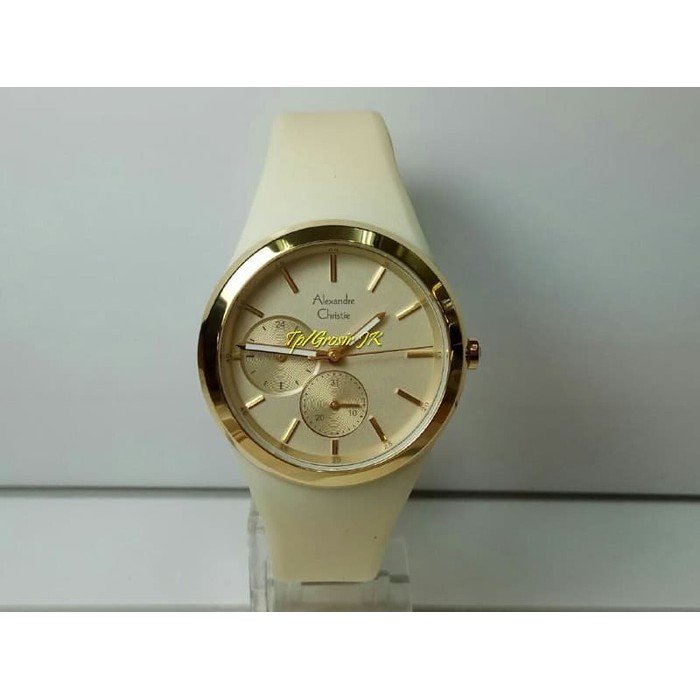Jam Cwe AC | Alexandre Christie 2663 Cream ORI New Model