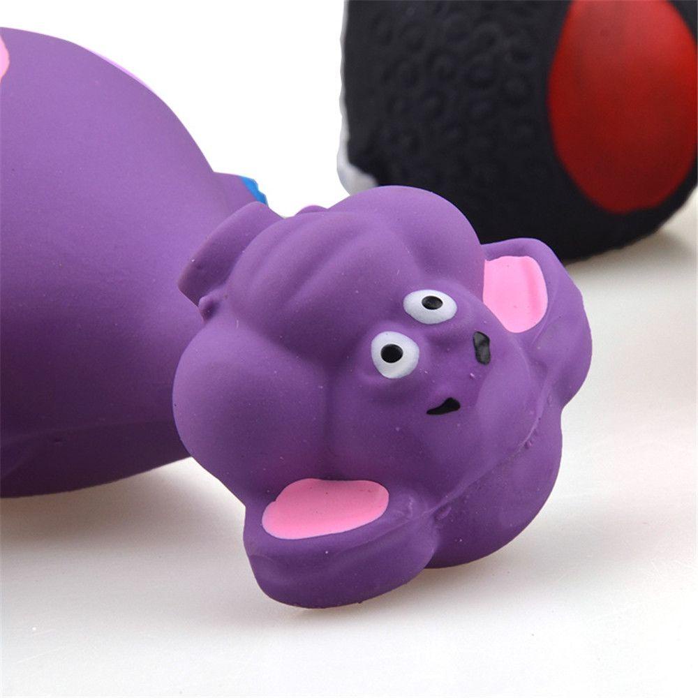 Solighter Latex Dog Toys Perlengkapan Hewan Peliharaan Membersihkan Gigi Karet Rubber Vokal Mainan