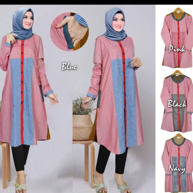 Tunik Katun Tercantik / Tunik Toyobo mix Katun / Tunik Kerja / Tunik Sehari hari