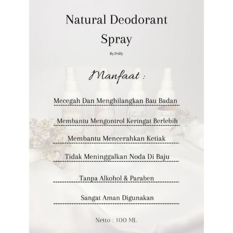 DEODORANT SPRAY/DEODORANT TAWAS / DEODORANT ROSE