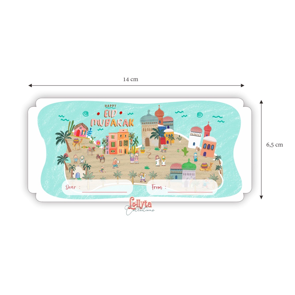 

Gretting card / kartu ucapan Cute EID / Idul Fitri / Lebaran untuk Hampers