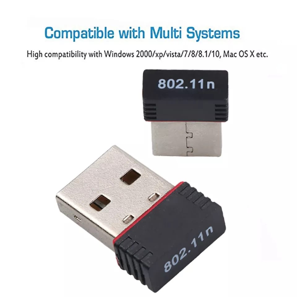 USB Wireless Adapter 150Mbps WiFi Dongle USB 2.0 Penangkap Sinyal WiFi For Laptop PC - 802.11N