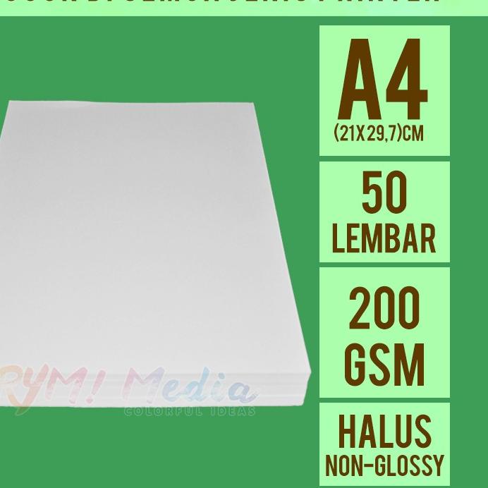 

Promo - Kartu TIK 200 gsm A4 isi 50 lbr / Kertas HVS BC Tebal Halus Brief Card 200 gram For Inkjet Printer 팝