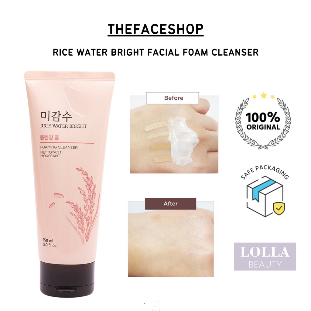 THEFACESHOP - Rice Water Bright  Foaming Cleanser 150 ml / 300 ml