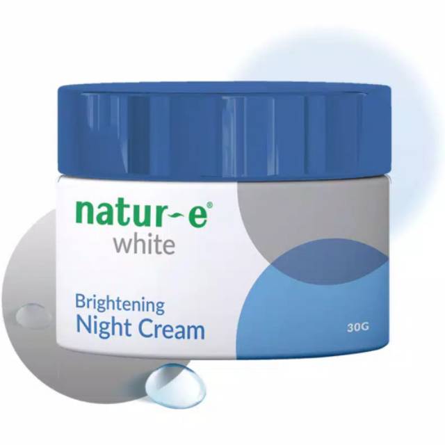 Natur-e white night cream menutrisi dan meregenerasi kulit wajah pada malam hari .