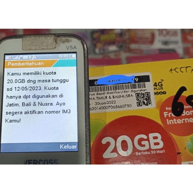 Perdana Indosat 20Gb ORI