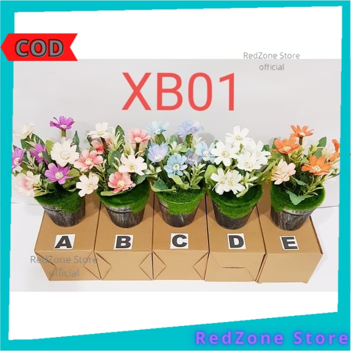 Bunga Hias Plastik Pot Mini Dinding Murah Minimalis Tanaman Palsu Aesthetic Pajangan Hiasan Dinding 