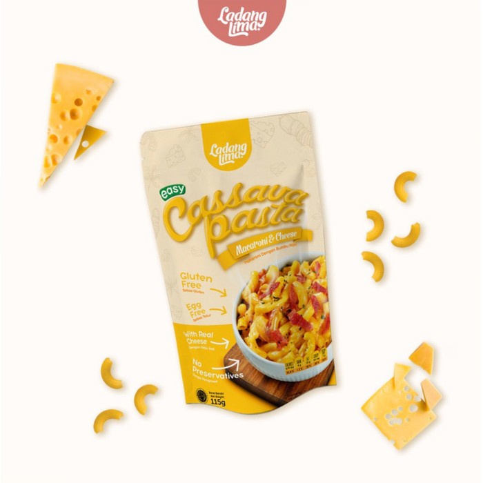 

Pasta-Aneka- Pasta Mac N Cheese Cassava Singkong, Keju 115 Gram - Ladang Lima - Fusilli -Aneka-