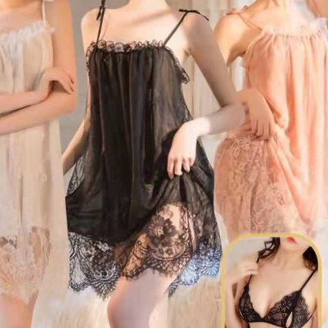 Longnight sexy lingerie sexy baju tidur 004 import-hitam