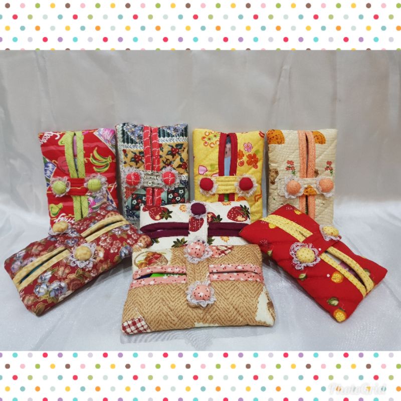 DT1 - tempat tissue basah saku dompet pembalut travel pouch souvenir handmade murah