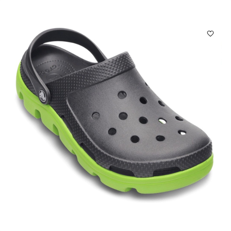 Sandal Duet Sport Crocs / Sandal Keren / Sandal Pria / Sandal Anti Licin / Duet Sport - Black Green