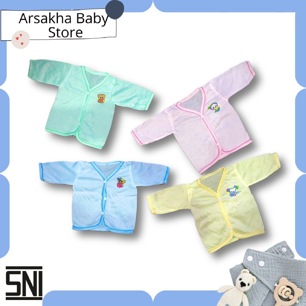 3 PCS Baju Bayi Newborn Lengan Pendek Dan Lengan Panjang Harga Grosir