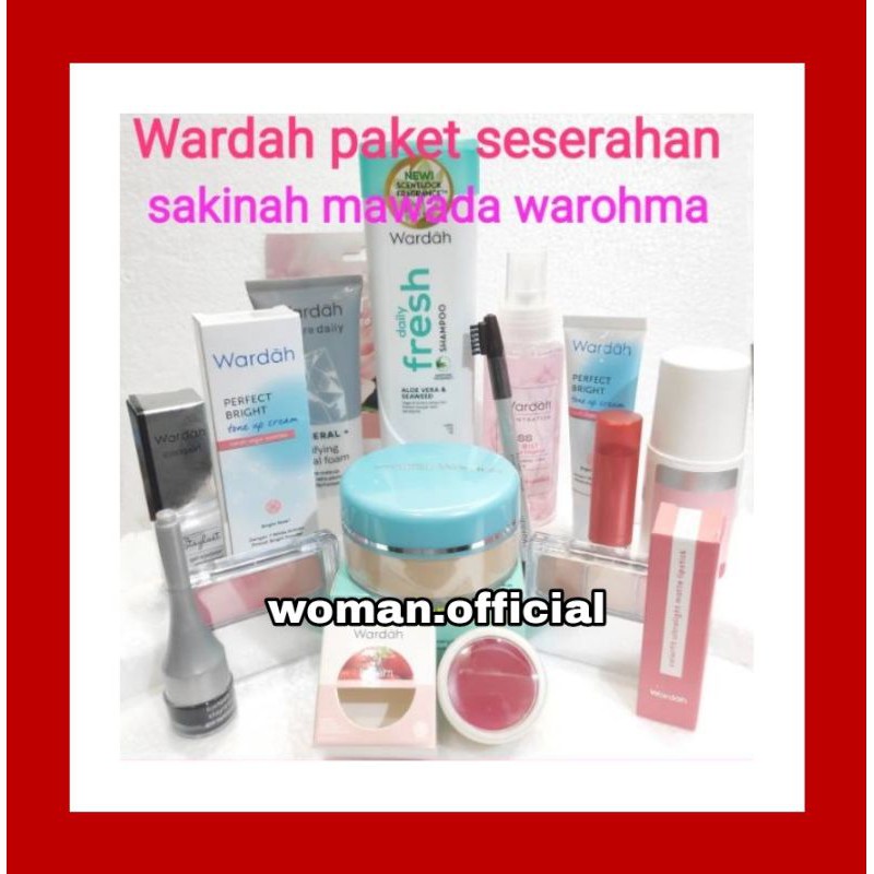 Paket Wardah Kosmetik Seserahan Komplit Skincare Wardah Cosmetic Lengkap Halal Paket Hemat Hantaran