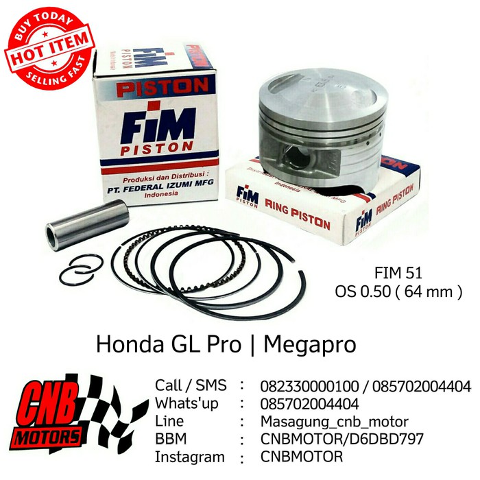 Seker Piston FIM Izumi GL Pro Megapro OS 50 Standart 64mm