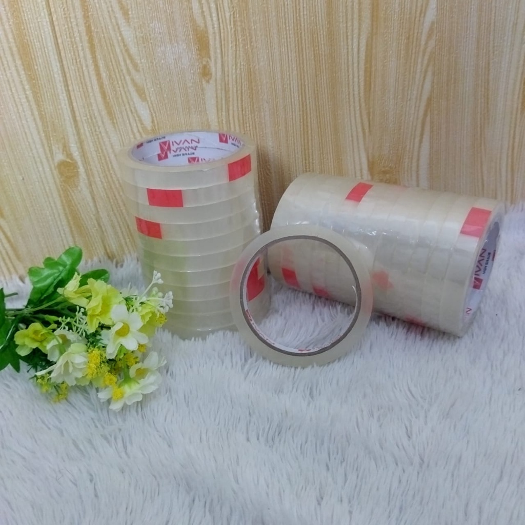 

Selotip Kecil 1/2 Inch x 100 Yard | Isolasi Bening | Selotip Buket | Lakban Kecil
