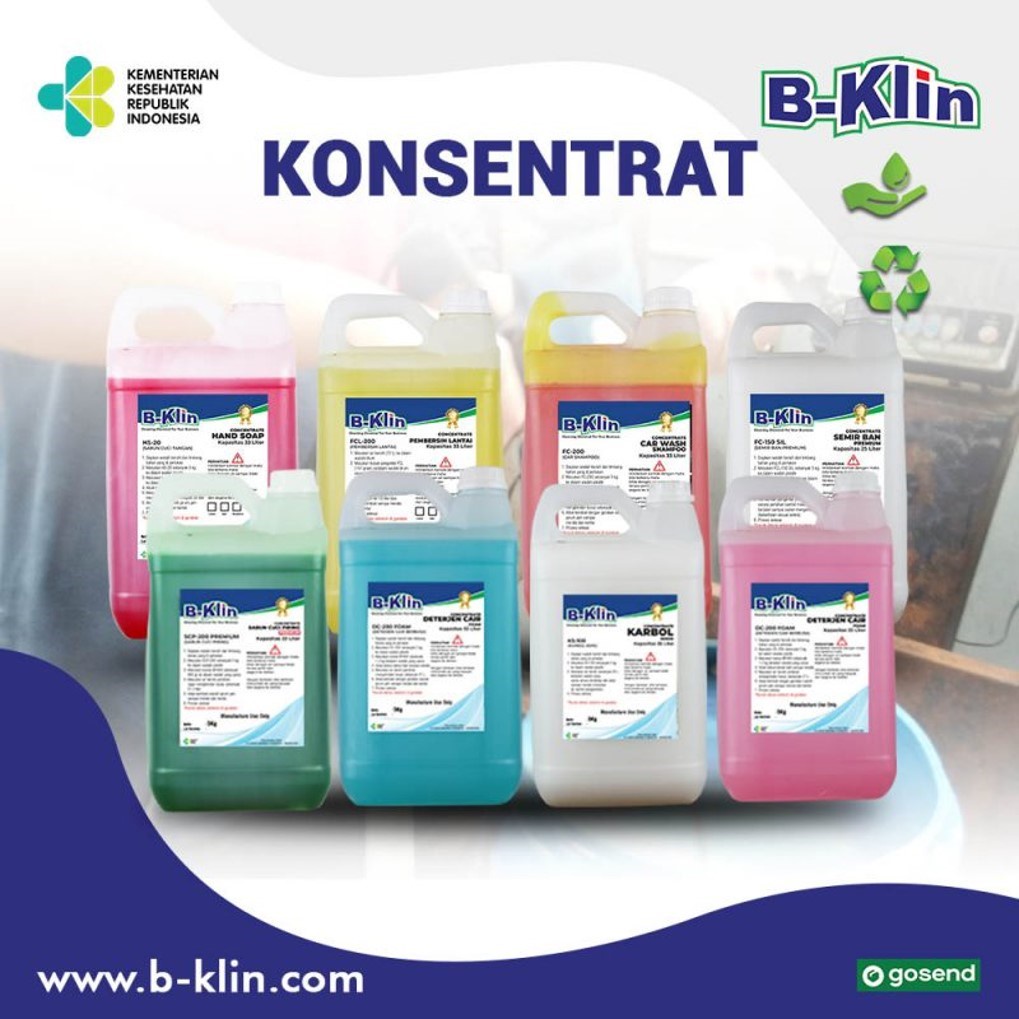 Konsentrat/bahan baku Sabun Cuci Piring B-Klin Kemasan 5 kg