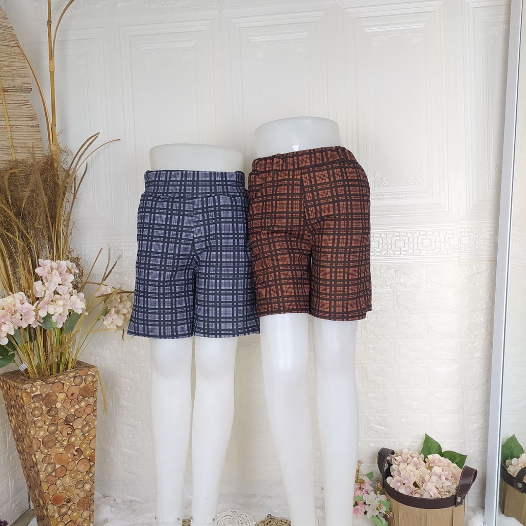 (FASHION_WANITA)HOTPANTS DAILY MOTIF TARTAN/HOTPANTS KOTAK-KOTAK