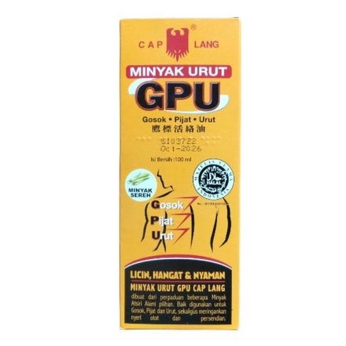 Gpu minyak urut 100 ml / gpu cair / minyak urut Gpu