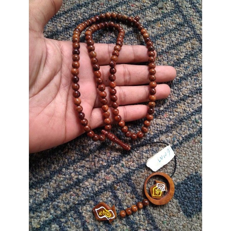 tasbih kokka bulat ± 6 mm ( 6mm ) 99 butir bulan terompah double