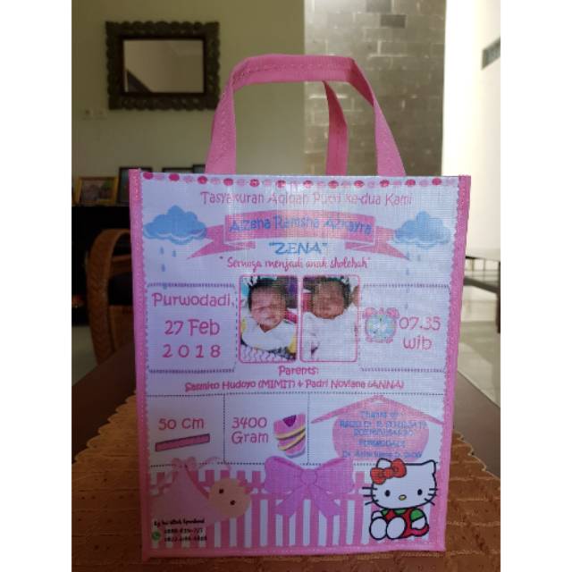 

Tas souvenir aqiqah uk 23*23*25