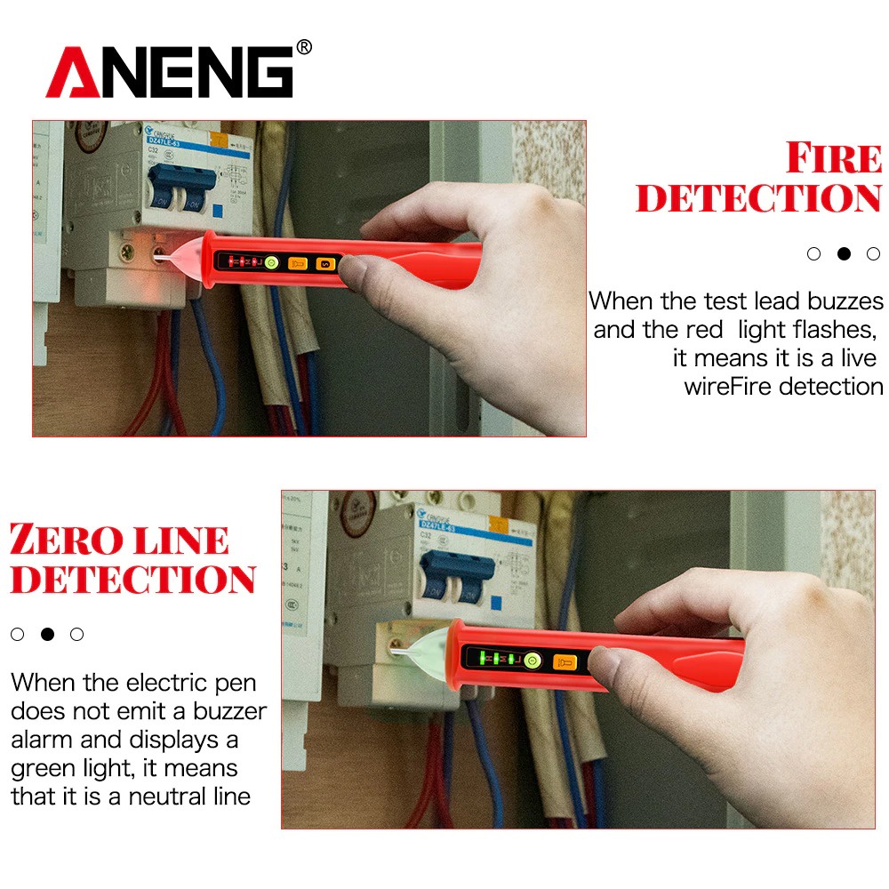 ANENG Tester Pen Non Contact AC Voltage Alert Detector 12-1000 V - VD420A - Yellow