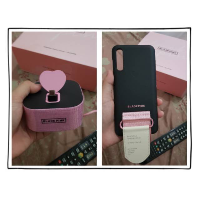 Charger BLACKPINK kartu card original case Samsung A30 A50 A70 A80 Note tipe C dock charger