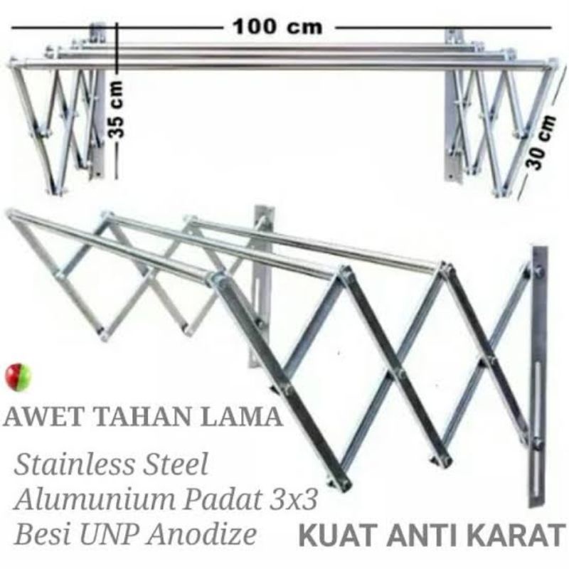 jemuran dinding aluminium bina karya