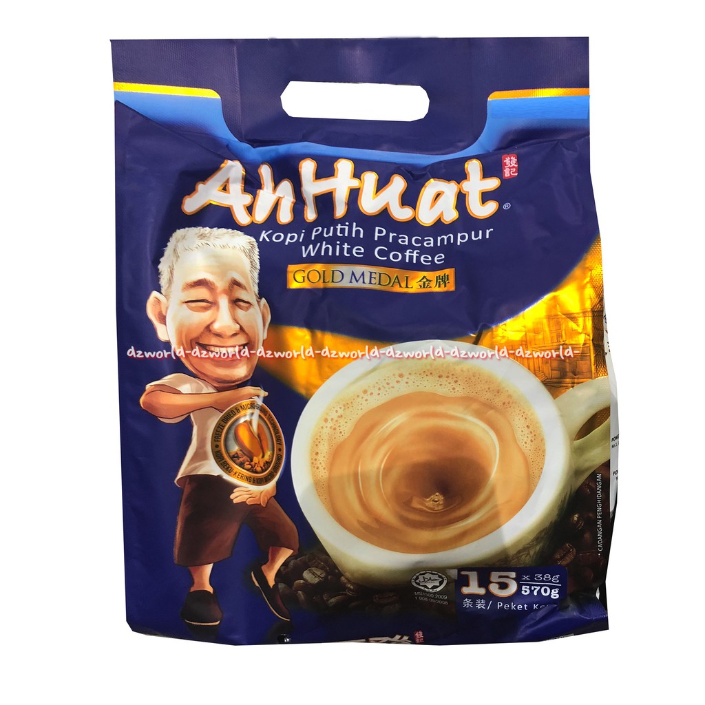 Ah Huat Kopi Putih Pracampur Gold Medal Isi 15sachets