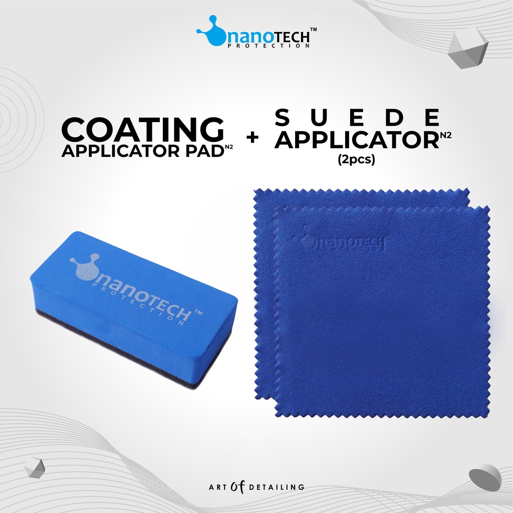 APPLICATOR PAD NANO CERAMIC COATING + KAIN SUEDE CLOTH APLIKATOR COATING - NANOTECH PROTECTION - APLIKATOR BLOCK COATING - SPONGE COATING - BUSA COATING - SUEDE APPLICATOR COATING PREMIUM QUALITY - SPON COATING - SPONS COATING