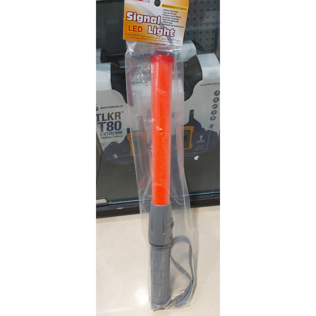 TONGKAT LALU LINTAS BATON MERAH / TONGKAT LAMPU PROYEK / SIGNAL LIGHT RED