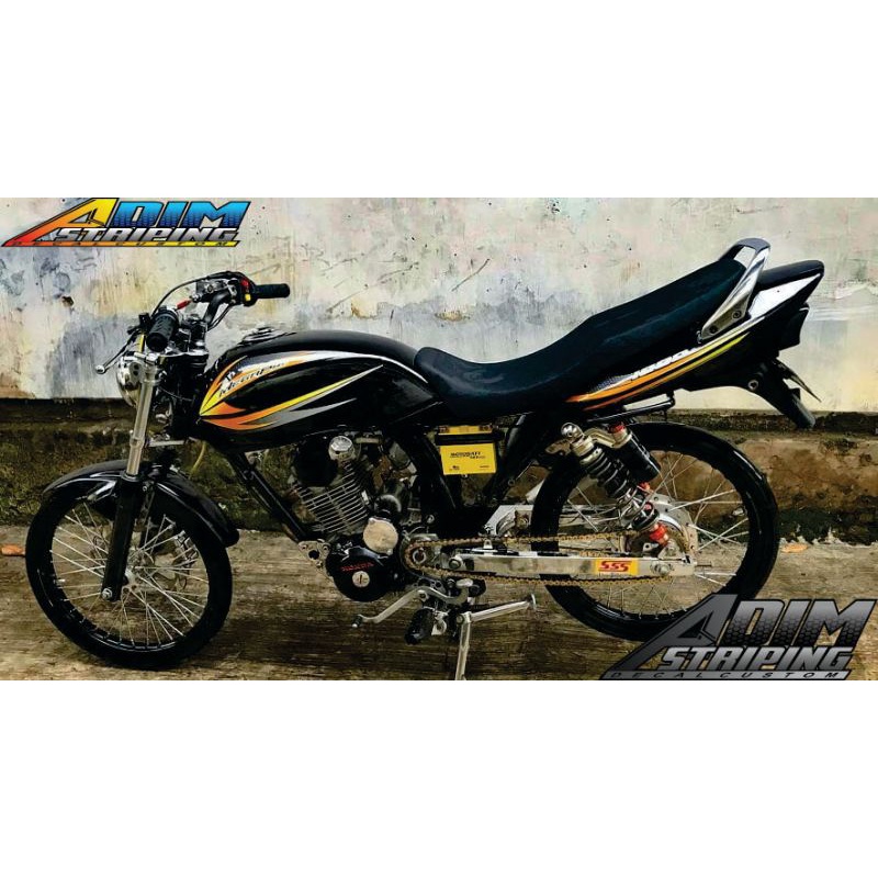 decal striping variasi Honda Megapro hiu  Hologram MP hiu 01