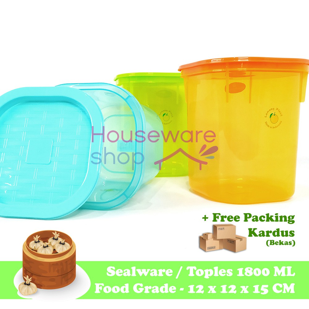 Jual Tempat Makan Toples Sealware Segi Ribston 1800ml Shopee Indonesia 7620