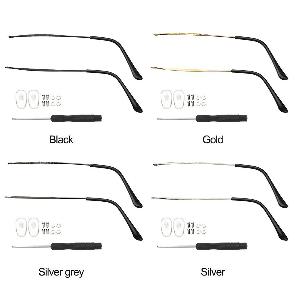 Lily 1pasang Kacamata Arm Metal Repair Tool Anti-Slip Eyewear Accessories