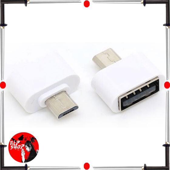 Mini OTG Adapter Micro USB ke USB Female - White