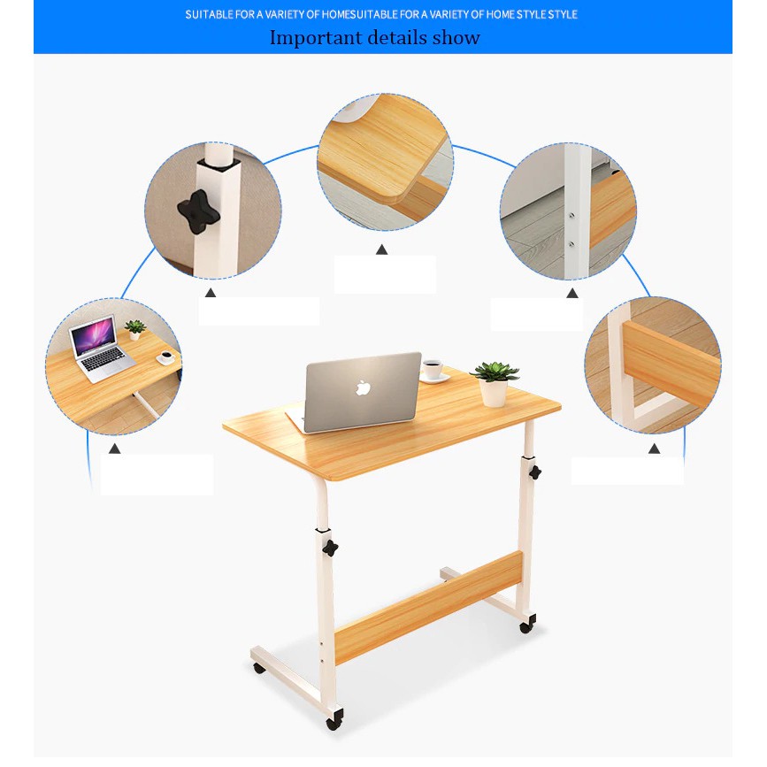 BAYAR DITEMPAT Starlight Meja Laptop Portable Roda Serbaguna Meja Belajar Lipat