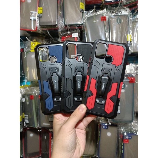 (MH)-REALME C17/7i Robot Silikon Ring Standing Cover Casing HP