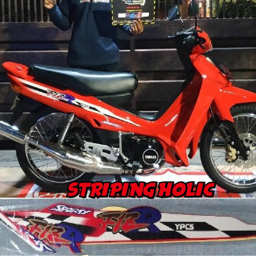 STRIPING STICKER MERAH HITAM LIS STANDAR FIZR FIZ R F1Z R 1997