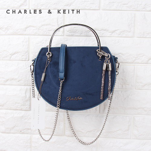 TAS SELEMPANG WANITA CHARLES & KEITH SHOULDER BAG CNK-6206 BLUE ORIGINAL IMPORT BATAM TERMURAH