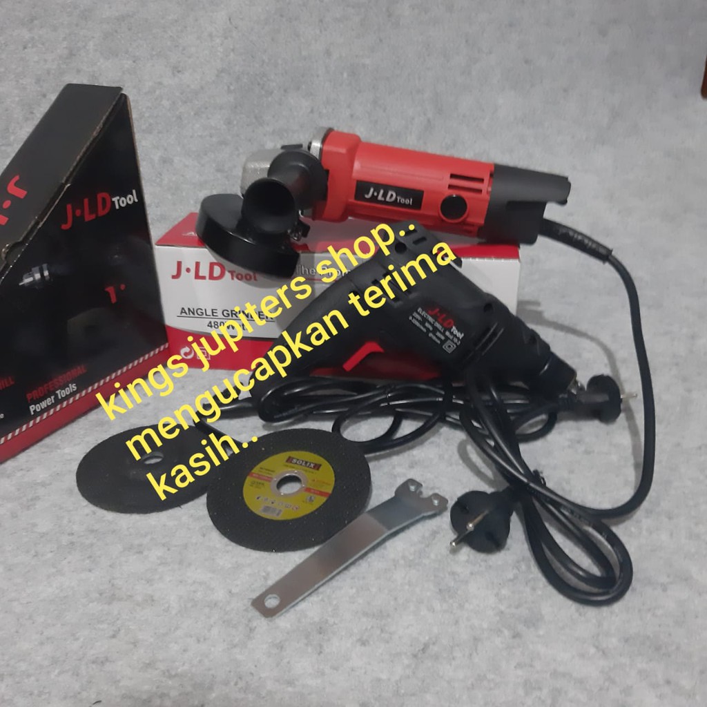 2PC JLD Grinda 4in JLD + mesin bor 10mm BESI bolak balik gurinda gerenda 4in 10 mm JLD 103 9954