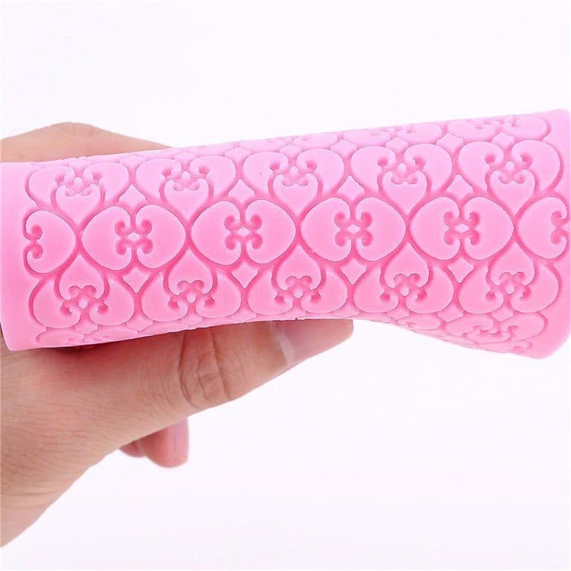 3D Silicon Mold Fondant Cake Decoration - Flower Chain Lace 16.5x7cm