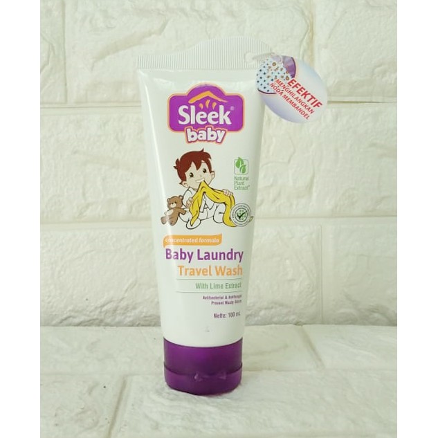 Deterjen Praktis! SLEEK LAUNDRY TRAVEL WASH 100 ML Baby sabun cuci baju bayi saat travelling