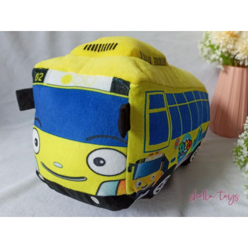 Boneka Mobil  Bus Tayo 30x20 mainan anak printing dan bordier 30x15