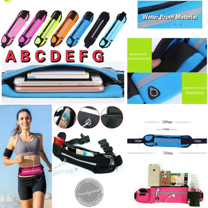 Lagi MURAH Tas Pinggang Lari Army Running Bag Unisex Pria Wanita Cowok Cewek Esgotado Sporto Prime