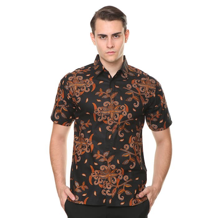 Agrapana Adwitiya Kemeja Batik Print - Hitam- S
