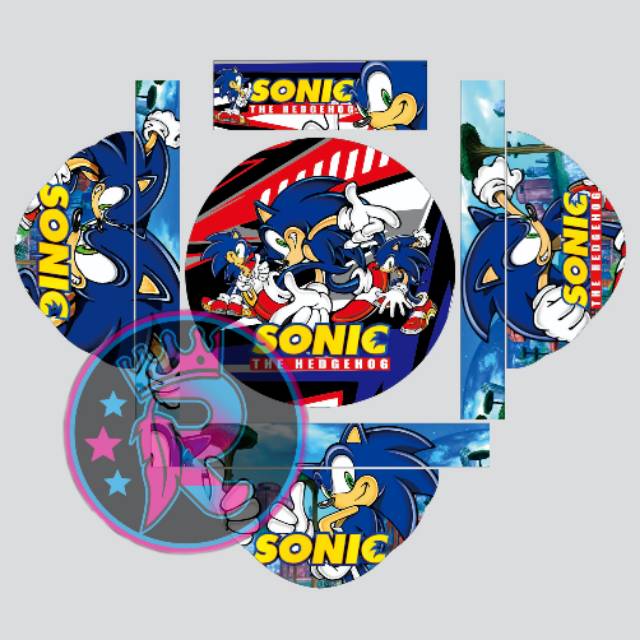 Stiker tebok pleci Sonic the hedgedog
