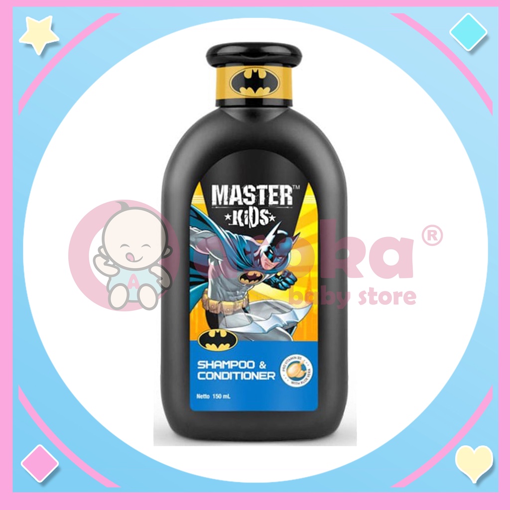 Master Kids Shampoo &amp; Conditioner Super Hero Superman / Batman / Spiderman / Captain America 150ml ASOKA