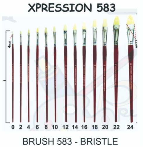 

KUAS XP 583 KUAS LUKIS BENTUK OVAL MERK XPRESSION